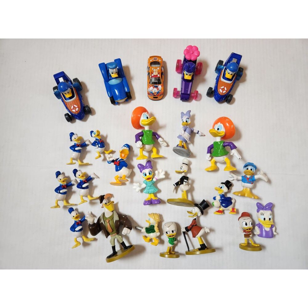 Disney DuckTales & Donald Duck Figurines Lot w/ Character Racers